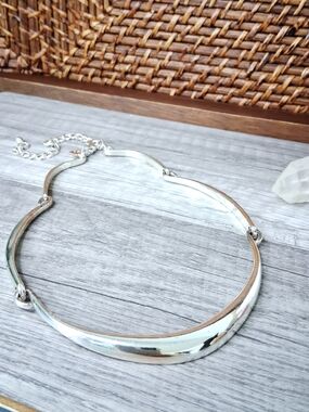 Silver Statement Collar Necklace - Women's Jewelry
